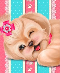 Cute Dog Painting Kit Paint By Numbers