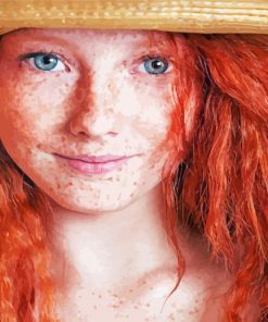 Freckled Redhead Beauty Paint By Numbers
