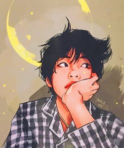 Cute Taehyung Kpop Paint By Numbers