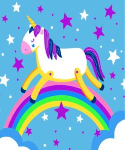 Cute Unicorn Rainbow Paint By Numbers
