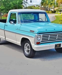 Cyan Ford Truck Art Paint By Numbers