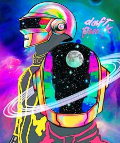 Colorful Daft Punk Illustration Paint By Numbers