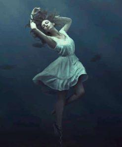 Drowning Girl Seascape Paint By Numbers