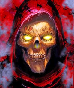 Creepy Skull Paint By Numbers