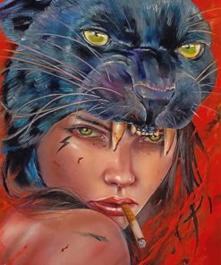 Daring Black Panther Paint By Numbers