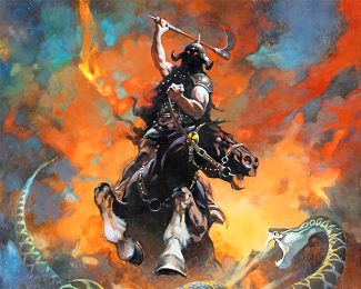 Frank Frazetta Fantasy Fighter Paint By Numbers