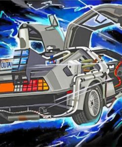 Delorean Iconic Auto Paint By Numbers