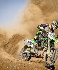 Dirt Bike Racing Adventure Paint By Numbers
