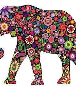 Floral Elephant Paint By Numbers