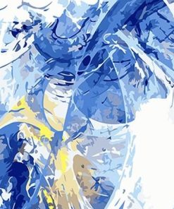 Blue Abstract Landscape Paint By Numbers