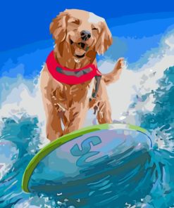 Dog Surfing Adventure Paint By Numbers