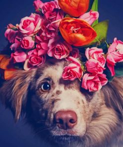 Dog Flower Crown Art Paint By Numbers