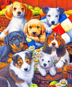 Dog Lovers Floral Delight Paint By Numbers