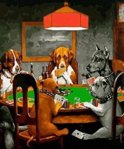 Dogs Playing Cards Paint By Numbers