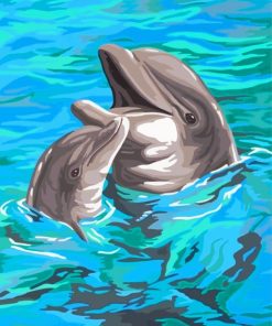 Joyful Dolphins Paint By Numbers