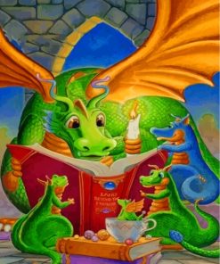 Baby Dragons Storytime Paint By Numbers