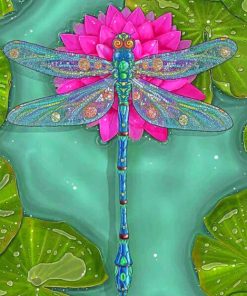 Colorful Dragonfly Art Paint By Numbers
