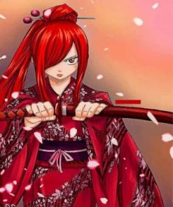 Erza Scarlet Anime Paint By Numbers