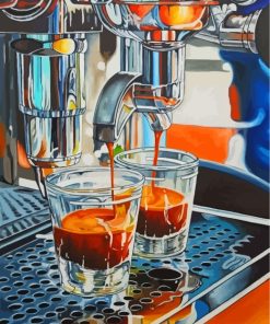 Espresso Machine Coffee Paint By Numbers