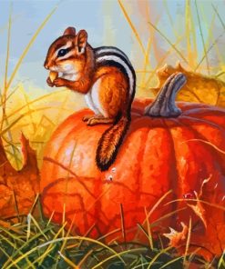 Autumn Chipmunk Paint By Numbers