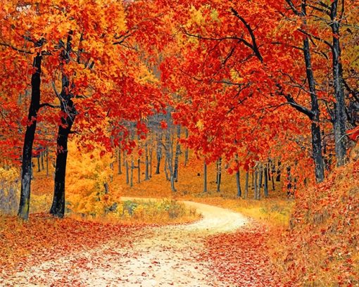 fall-red-forest-adult-paint-by-numbers