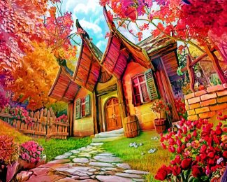 Enchanted Forest House Paint By Numbers