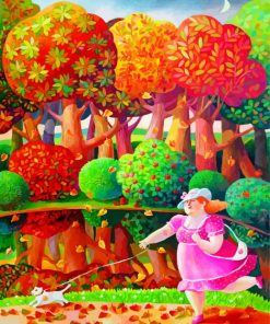 Curvy Woman in Fall Paint By Numbers