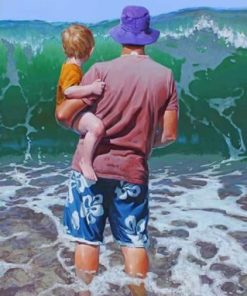 Father and Son Waves Adventure Paint By Numbers