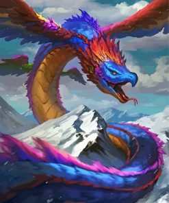 Mystical Feathered Serpent Paint By Numbers