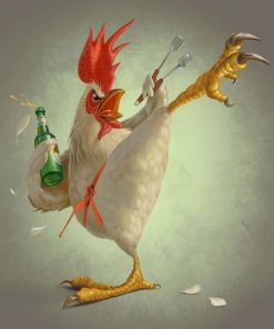 Fighter Chicken Anime Paint By Numbers