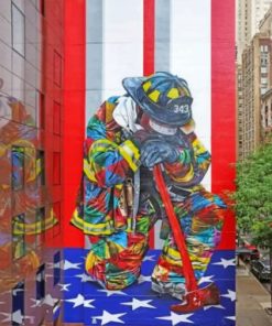 Firefighter Mural Wall Paint By Numbers