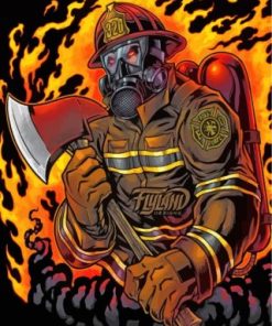Firefighter Hero Paint By Numbers