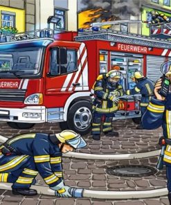 Heroic Firefighters Paint By Numbers