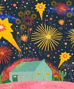 Fireworks Abstract Paint By Numbers