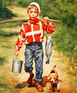Young Fisherman Paint By Numbers