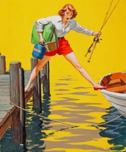 Woman on Boat Paint By Numbers