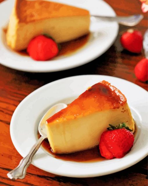 flan-With-Strawberry-paint-by-numbers