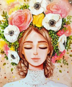 Woman in Full Bloom Paint By Numbers