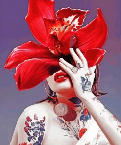 Floral Woman Paint By Numbers