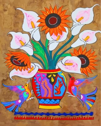 Mexican Folk Birds Paint By Numbers