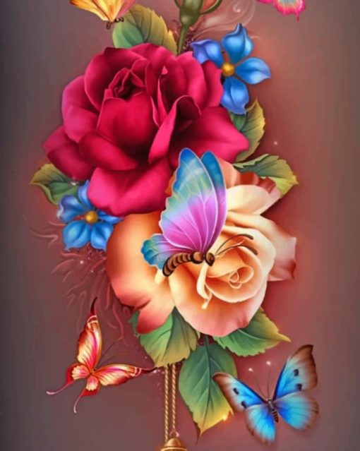 flowers-and-butterflies-paint-by-number