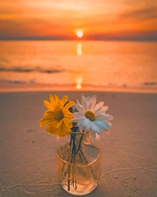flowers-on-the-beach-sunrise-paint-by-number