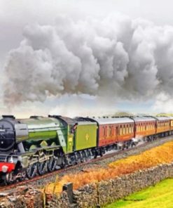 Iconic Flying Scotsman Engine Paint By Numbers