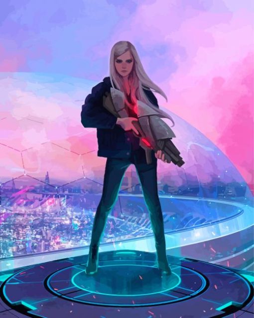 fortnite-Woman-with-gun-paint-by-numbers