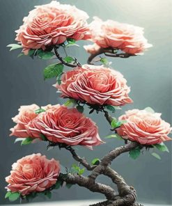 Colorful Flowers Tree Paint By Numbers