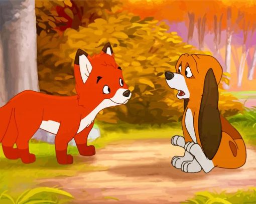 fox-and-hound-walt-disney-paint-by-numbers