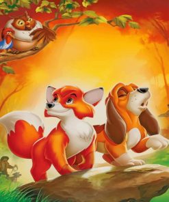 Fox and Hound Animation Paint By Numbers