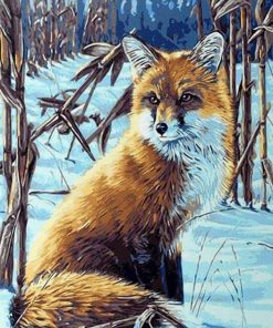Fox in Winter Wonderland Paint By Numbers