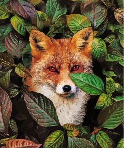 Crimson-Eyed Fox Wildlife Paint By Numbers