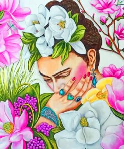 Frida Kahlo Floral Paint By Numbers
